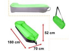 Lazy BAG SOFA postel vzduchové lehátko černo zelené 185x70cm