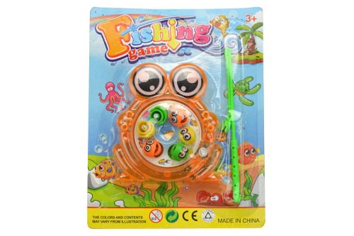 Dětská hra šikovný rybář GAZELO žabička - Oranžová (10cm) - 5907773982876