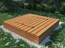Dřevěné pískovište 120x120cm