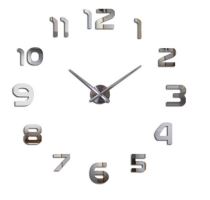 Velké nástěnné hodiny 80-120 cm stříbrné 12 číslic