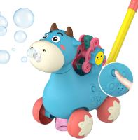 WOOPIE Fudge Push Rod se zvukem a mýdlovými bublinami v modré barvě