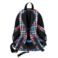 Junior školní batoh st.reet checkered červená a modrá