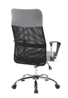 Kancelářská otočná židle s chromovanými nohami a vysokým opěradlem