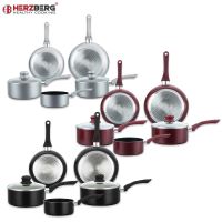 Herzberg HG-1020: Sada 7 kusů nepřilnavého nádobí Silver
