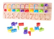 Dřevěný třídič abacus se učí počítat čísla