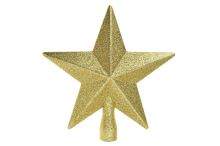 Špice na stromeček (19cm) - Hvězda, zlatá - 8711295372162
