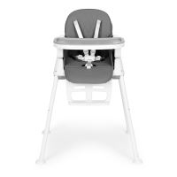 ECOTOYS skládací dětská židle na krmení 3 v 1 šedá