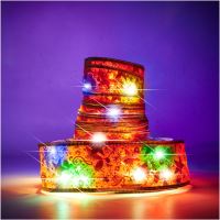 Stuha dekorativní LED pásek 10m 100LED vánoční stromek světla vánoční dekorace vícebarevné s bateriemi