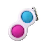Jednoduchá antistresová klíčenka Dimple Push Pop fialově modrá