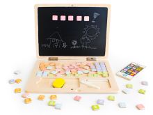 Dřevěná notebooková vzdělávací magnetická tabule Ecotoys