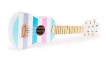 Klasická dřevěná kytara pro děti - barevná 6strunná rezonanční skříň ECOTOYS