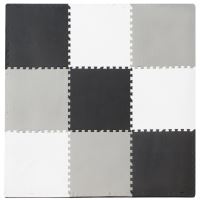 Pěnové puzzle dětská podložka 180x180cm 9 dílků šedo-krémová