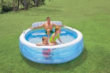 Zahradní bazén se sedadly 229x218cm Intex 57190