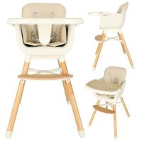 Kojicí židle s podnožkou dřevěné nohy barva béžová