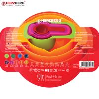 Herzberg HG-BOL9N1: 9 v 1 sada kuchyňskýcvh odměrek a mís