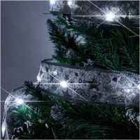 LED stuha 10m 100LED vánoční stromek světla vánoční dekorace studená bílá s bateriemi