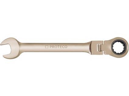 Proteco - 42.18-343-015 - klíč ráčnový očkoplochý 15 mm s kloubem CrV