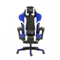 Herzberg HG-8083: Tri-color Gaming and Office Chair with Linear Accent Blue