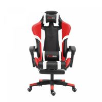 Herzberg HG-8083: Tri-color Gaming and Office Chair with Linear Accent Red