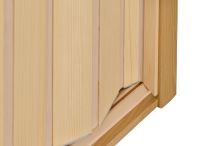 Shrnovací dveře dřevěné borovicové lakované - plné s prolisem