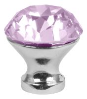 Knopka Crystal A 30 mm M6/Pink