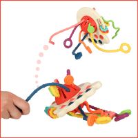 Montessori smyslová hračka kousátko pro děti červená