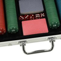 Pokerová sada v kufříku 500 žetonů 2 balíčky karet