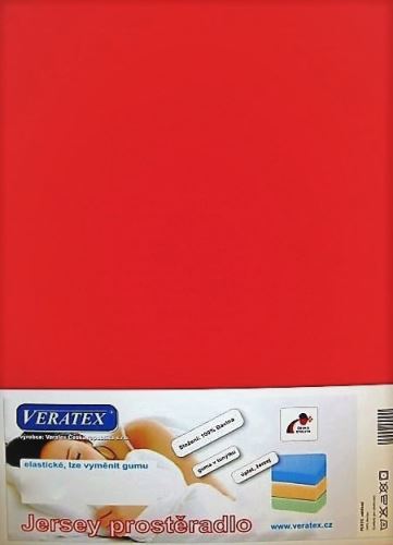 Veratex Jersey prostěradlo 160x200 cm (č.18-červená)
