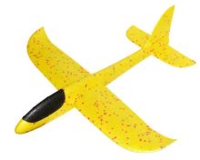 Kluzák letadlo 2LED polystyren 48x47cm žlutý