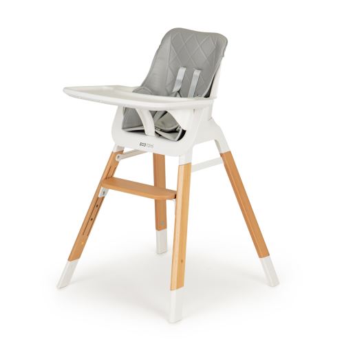 Dětská stolička na krmení dřevěné nohy Ecotoys