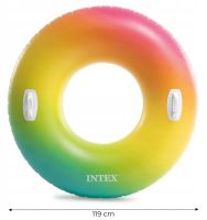 Nafukovací plavací kolo Rainbow 119cm INTEX