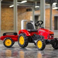 FALK Red Supercharger šlapací traktor s přívěsem otevřený na 3 roky