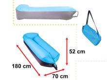 Lazy BAG SOFA postel vzduchové lehátko černomodré 185x70cm
