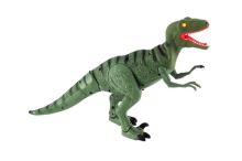 Dinosaurus chodící IC velociraptor plast 50cm na baterie se zvukem se světlem v krabici 53x32,5x12cm