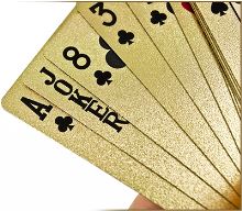 Plastové zlaté hrací karty - $ $$$