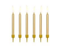 Narozeninové svíčky obyčejné zlaté 6cm