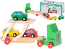Odtahovka dřevěného nákladního auta, auto s auty