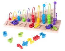 Dřevěný třídič abacus se učí počítat čísla