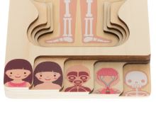 Dřevěná skládačka montessori dívčí stavby těla