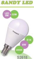 SANDRIA LED žárovka E14 S2618 SANDY LED E14 B45 8W SMD 4000K