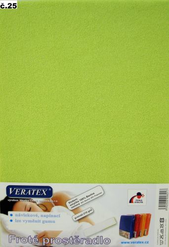 Veratex Froté prostěradlo postýlka 60x120 cm (č.25-žlutozelená)