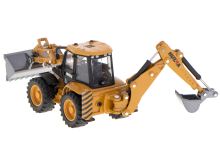 Rypadlo-nakladač buldozer s kbelíkovým kovovým modelem Die-Cast H-toys 1704 1:50
