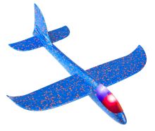 Kluzák letadlo polystyren 2LED 48x47cm není modrý