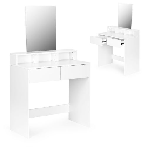 Velký moderní kosmetický toaletní stolek se zásuvkou se zrcadlem