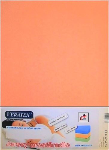 Veratex Jersey prostěradlo 80x200/15 cm (č.11-lososová)
