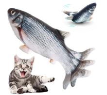 Hračka pro kočky plyšová ryba rybička catnip usb 30cm
