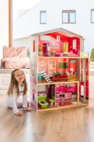 Velký dřevěný domeček pro panenky s výtahem pro panenky - Malibu Residence ECOTOYS