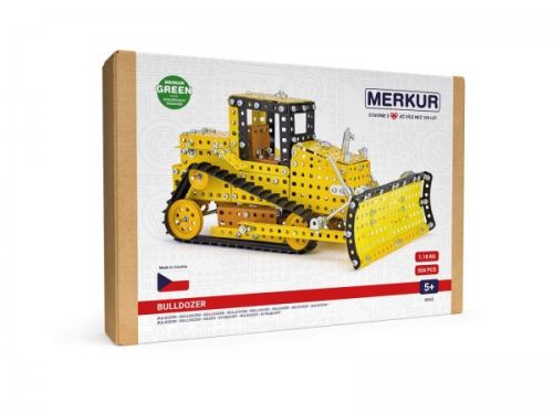 Stavebnice MERKUR Buldozer 535ks v krabici 33x23x5,5cm