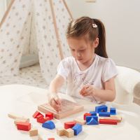 Dřevěná hra Stavební bloky Viga 3D Montessori