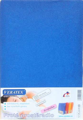 Veratex Froté prostěradlo 100x200/16 cm (č. 3-tm.modrá) SKLADEM POSLEDNÍ 1KS